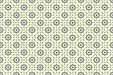 Grey geometric flower seamless pattern