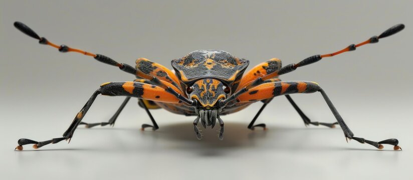 An adult Leaf footed Bug from the genus Savius with a copy space image