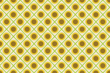 Sunflower seamless pattern wallpaper