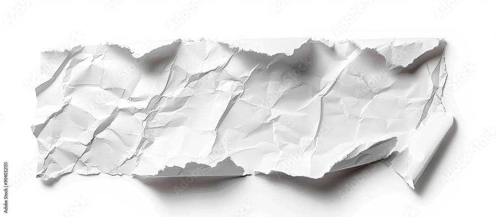 Poster isolated white background with a torn sheet of paper featuring copy space image