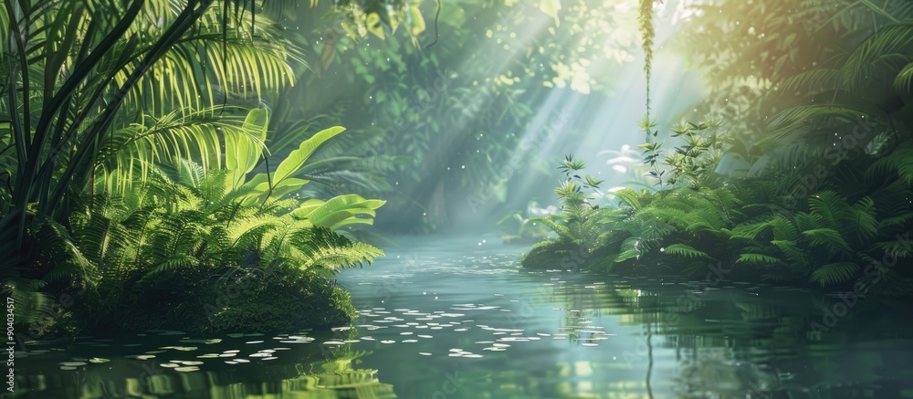 Aufkleber background image with copy space depicting a nature scene