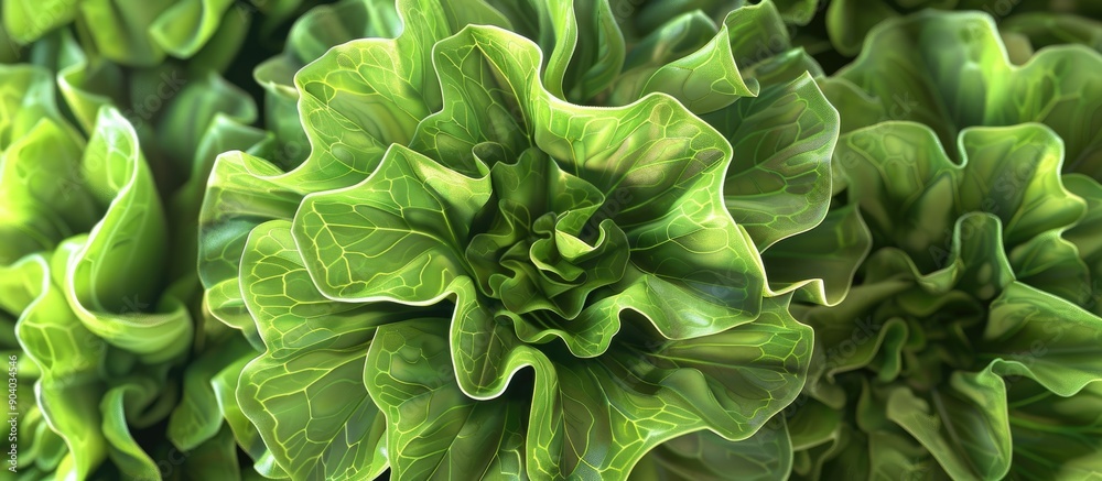 Poster lettuce a yearly herbaceous plant belonging to the asteraceae family will look visually appealing in