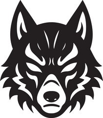 Wolf Face Mask Shape Silhouette Vector