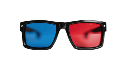 Cinema 3d glasses on transparent background