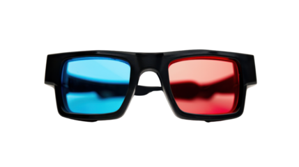 Cinema 3d glasses on transparent background