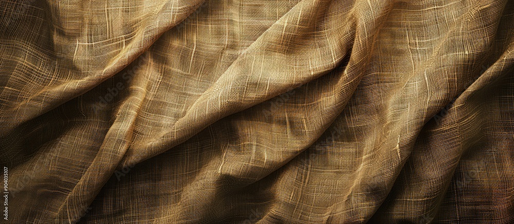 Aufkleber Texture of a brown canvas background with copy space image