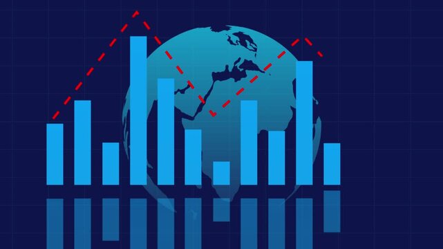 business increase and decreased graph chart icon animation.market graph animation.business analysis, improvement, chart .