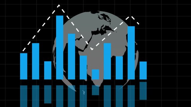 business increase and decreased graph chart icon animation.market graph animation.business analysis, improvement, chart .