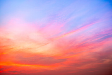 Beautiful , luxury soft gradient orange gold clouds and sunlight on the blue sky perfect for the...