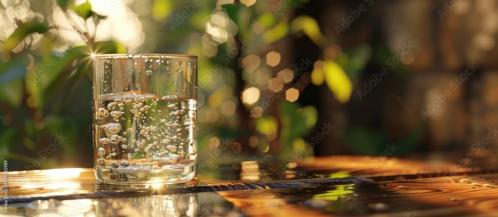 Aufkleber Hydrate with clear and pure water ideal for a refreshing and revitalizing choice. . image with copy space