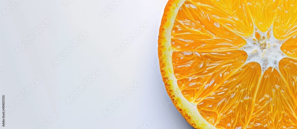 Poster close up shot of an orange slice with copy space image available