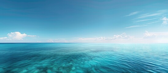 Scenic blue sea providing a beautiful view perfect for a copy space image