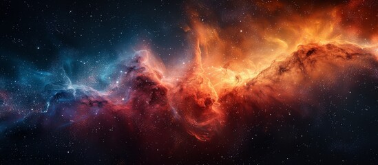 Dark Background with Vibrant Stars and Galaxies