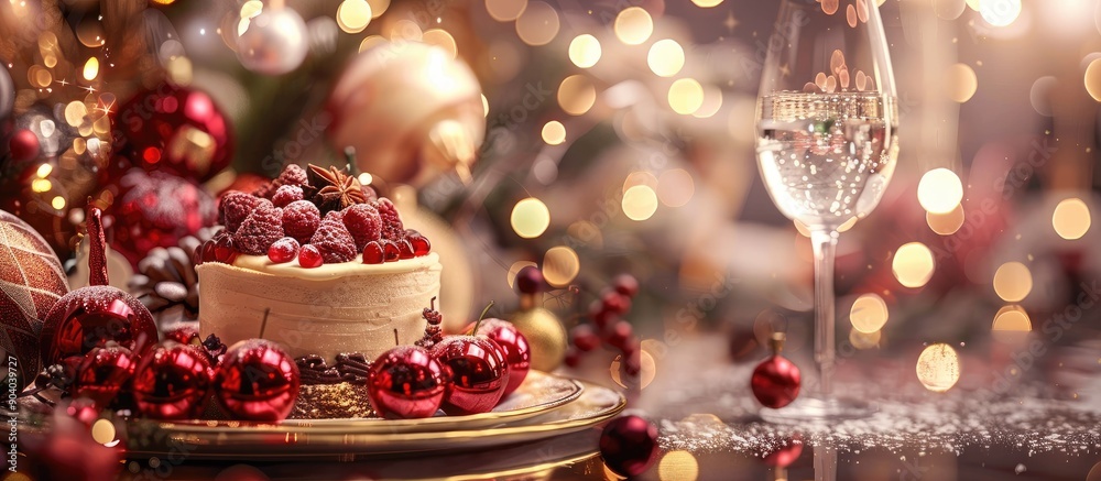 Poster celebrate the start of a new year with a delectable dessert in a festive setting add some sweetness 
