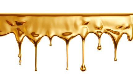 Abstract dripping gold liquid background.