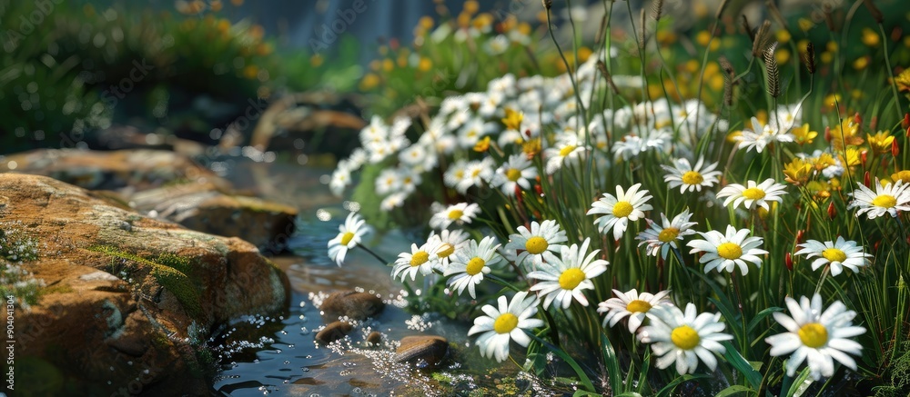 Aufkleber Cape marguerite requires regular watering to stay healthy while avoiding excessive dampness to prevent root rot issues Add a copy space image