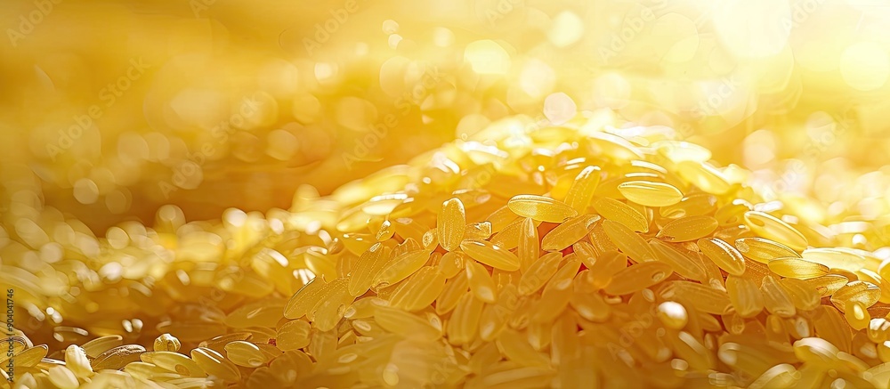 Poster a zoomed in shot of yellowing rice with copy space image