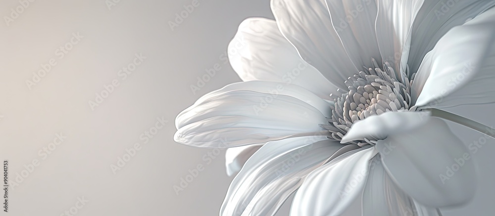 Aufkleber close up of an elegant white flower with copy space image