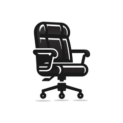 A black office chair with a back to the back