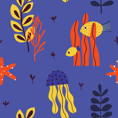 fish seamless pattern 05