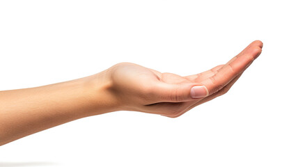 Fototapeta premium Close-up of Beautiful hand isolated on a white background