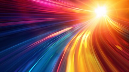 Obraz premium An abstract and vibrant background featuring colorful light streaks that give off a sense of dynamic energy and motion