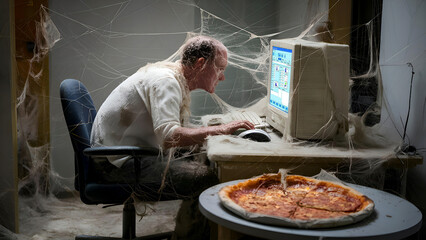 man in front of the computer