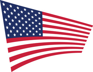 American flag USA design. united states flag. Rendered USA flag. the USA national flag