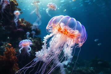 Obraz premium Jellyfish in ocean