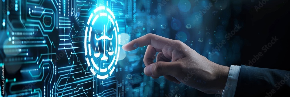 Poster digital law navigating the complex intersection of innovative technology and established legal syste