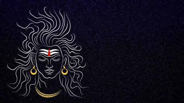 Lord Shiva Creative background for Maha Shivratri festival.