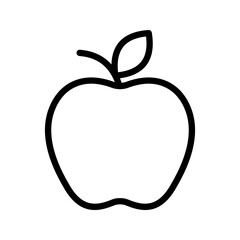 Apple icon isolated on white background color editable