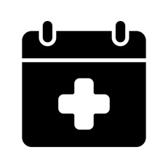 Obraz premium Medical calendar line icon color editable