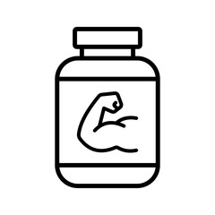 Protein jar icon Sport Nutrition color editable