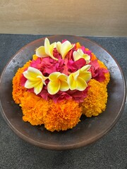 Flower in bowl