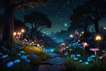 christmas tree in the night