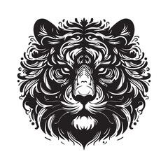 lion head vector