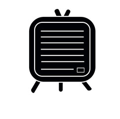 chool or business board, in black and white colors, blackboard or chalkboard illustration, vector education icon.
