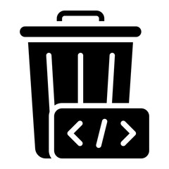 trash can glyph icon