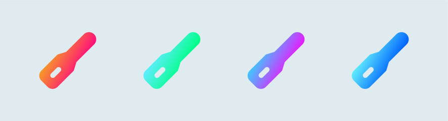 Heating solid icon in gradient colors. Warm signs vector illustration.