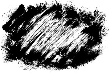 墨　ガサガサ　フレーム　楕円