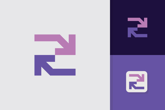 arrow flip logo design vector template