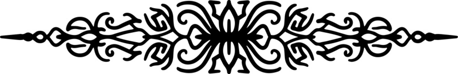 Abstract ornamental vintage border. Decorative flourish paragraph separator, text divider