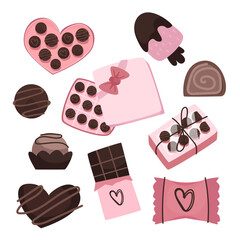 Simple drawn candy illustrations