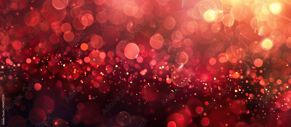Leinwandbilder red holiday lights background with a natural bokeh effect for your design with copy space image