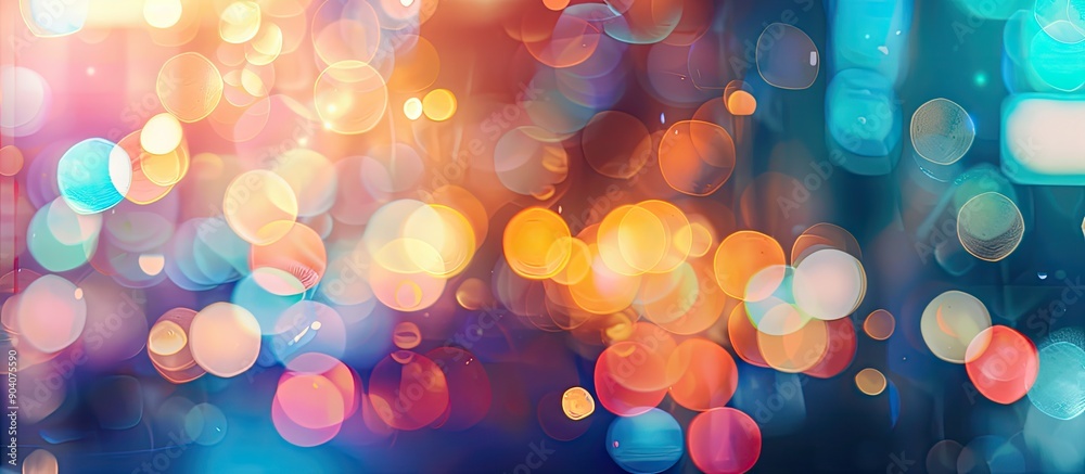Aufkleber blurred lights creating a bokeh effect in the background of a copy space image