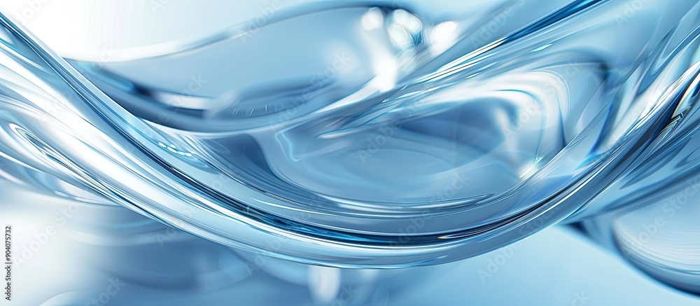 Poster Plastic and glass background with a graphical curve suitable for a copy space image