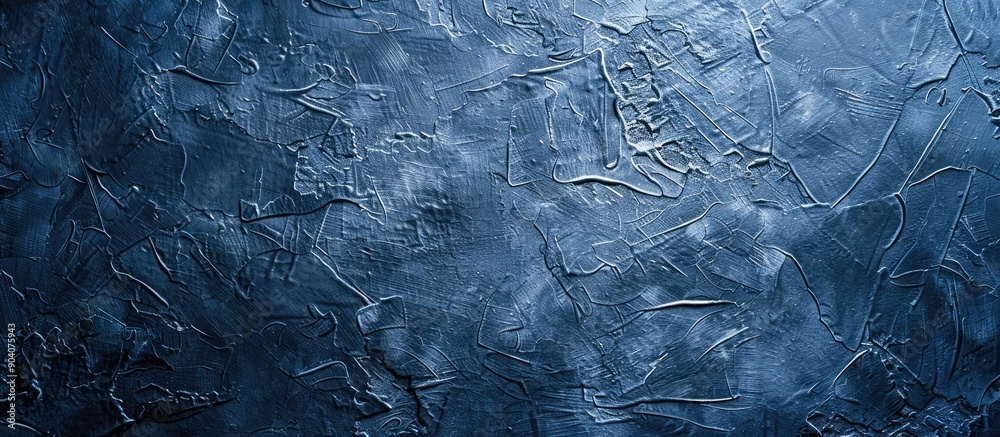 Aufkleber navy blue stucco wall background with abstract grunge decorative texture perfect for artistic projec