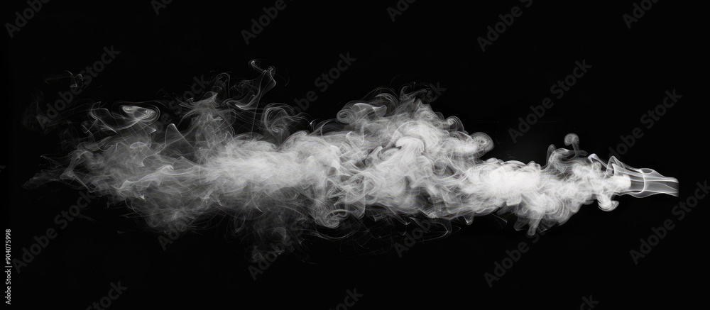 Poster a ghostly effect with isolated white smoke overlay on a deep black background perfect for halloween 