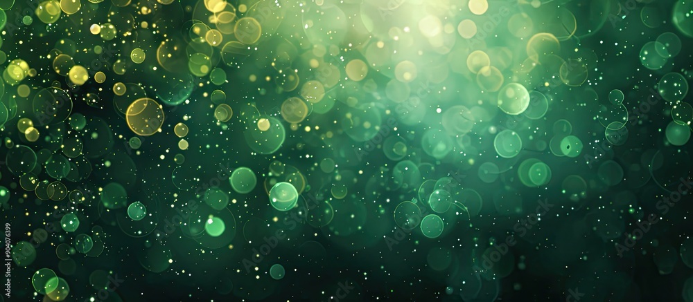 Leinwandbilder dark green abstract bokeh background with copy space image